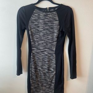 Black & Grey Bodycon Dress